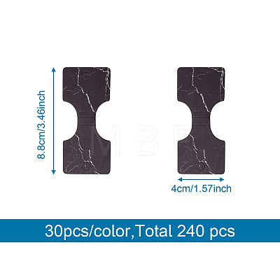 240Pcs 8 Colors Paper Necklace Display Cards CDIS-TA0001-14-1