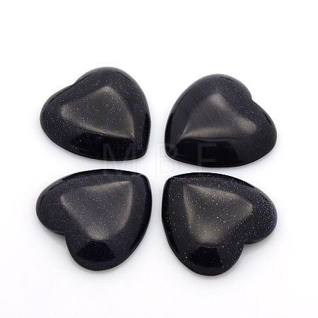 Synthetic Blue Goldstone Cabochons G-P021-06-1