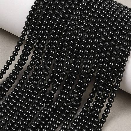 Natural Black Spinel Round Bead Strands X-G-A130-2mm-32A-1