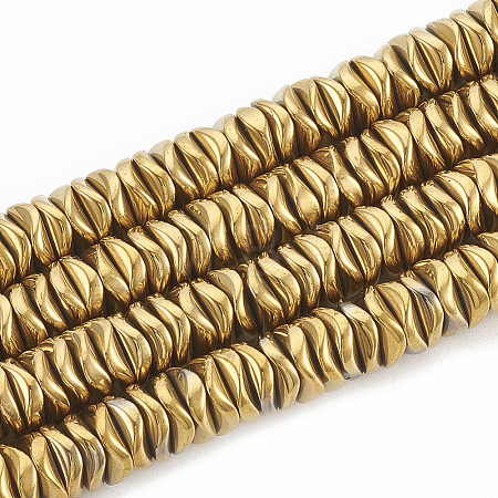 Electroplate Non-magnetic Synthetic Hematite Beads Strands X-G-N0321-07J-1