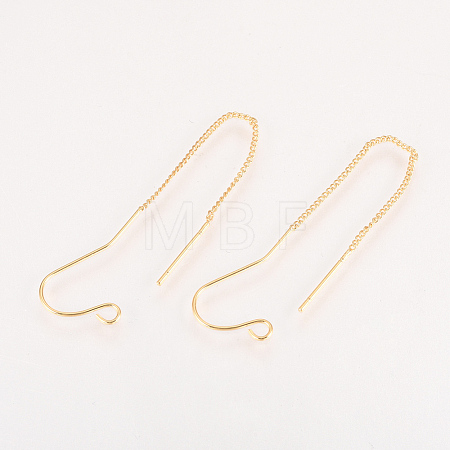 Brass Stud Earring Findings X-KK-Q735-363G-1