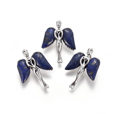 Natural Lapis Lazuli Pendants G-L520-C01-1