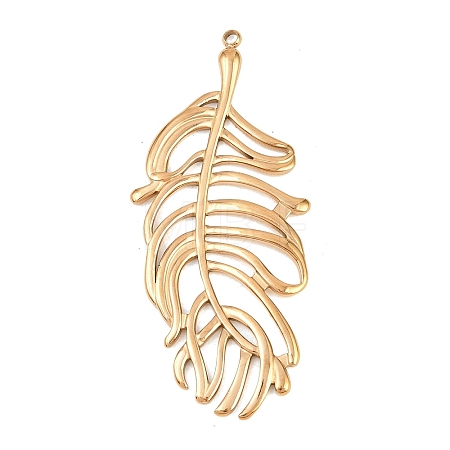 Hollow 304 Stainless Steel Pendants STAS-Z194-03G-01-1