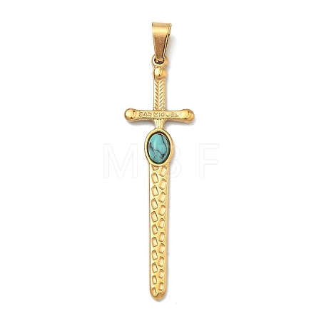 304 Stainless Steel Big Pendants STAS-F336-20G-1