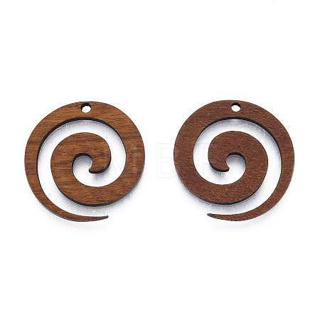 Natural Walnut Wood Pendants LS-X-WOOD-N011-018-1