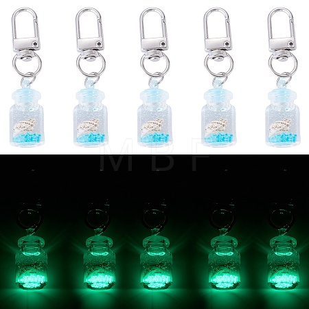 10Pcs Glass Pendant Decorations HJEW-TAD00002-1