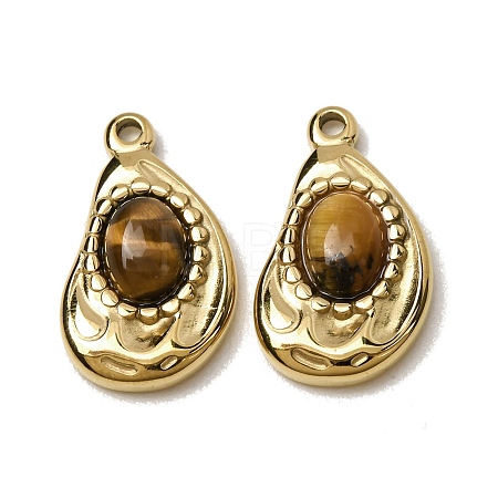 Natural Tiger Eye Pendants GG-CBA1E47-11G-1