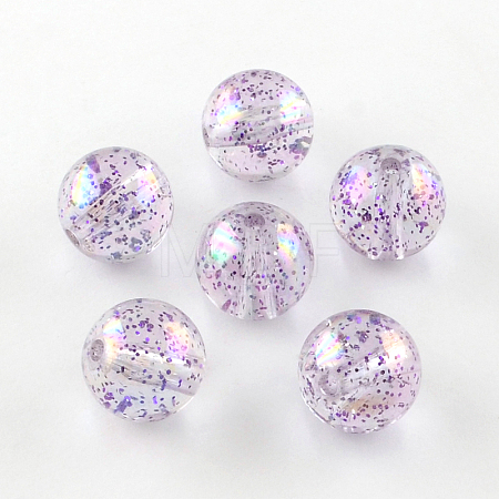 Round AB Color Transparent Acrylic Beads TACR-D005-10mm-03-1