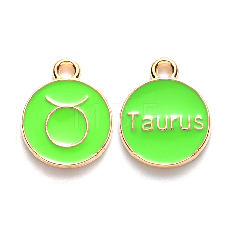 Alloy Enamel Pendants X-ENAM-S124-01B-06C-1
