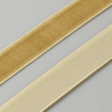 50 Yards Polyester Single Face Velvet Ribbon OCOR-WH0082-161E-1