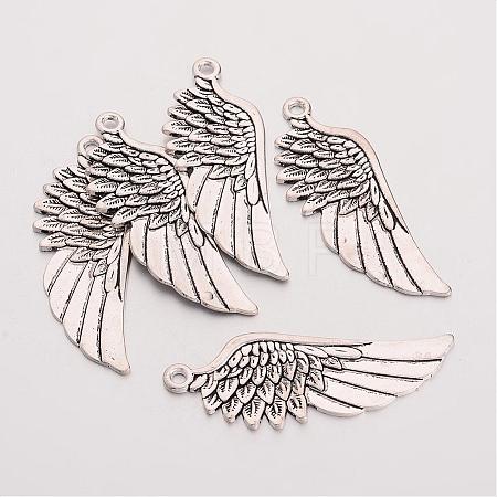 Tibetan Style Alloy Wing Large Pendants EAAA036Y-NF-1