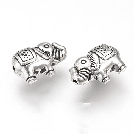 Tibetan Style Alloy Beads X-TIBEB-T002-03AS-RS-1