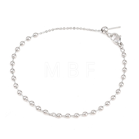 3MM Brass Ball Chain Bracelet Making KK-D238-03P-02-1