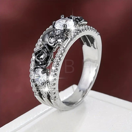Alloy & Rhinestone Finger Rings FS-WG4F886-08-1