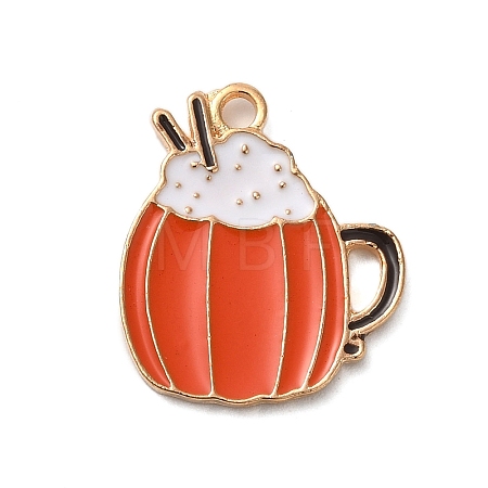 Thanksgiving Day Theme Alloy Enamel Pendants ENAM-M002-03G-02-1