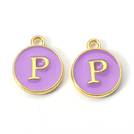 Golden Plated Alloy Enamel Charms ENAM-S118-10P-1