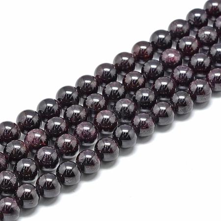 Natural Garnet Beads Strands G-R446-4mm-31-1