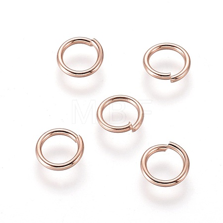 304 Stainless Steel Open Jump Rings X-STAS-O098-01RG-17-1