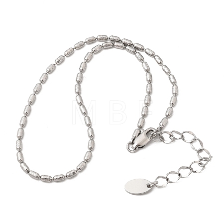 Brass Column Link Chain Necklace Making AJEW-B189-02P-1