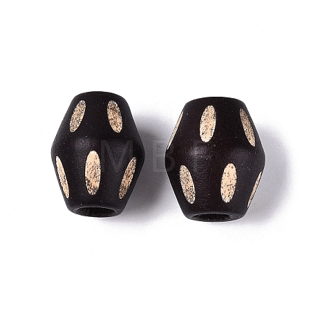 Natural Schima Wood European Beads WOOD-Q001-02-1