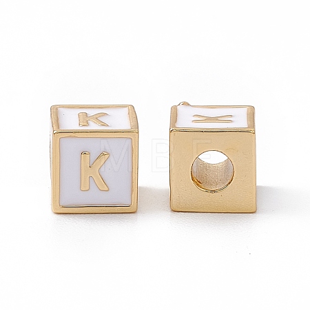 Rack Plating Brass Enamel Beads KK-B060-04G-04K-1