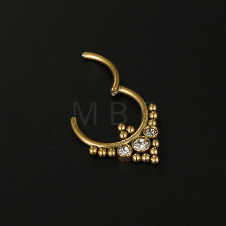 316L Surgical Stainless Steel Micro Pave Clear Cubic Zirconia Nose Rings WG1C8D8-04-1