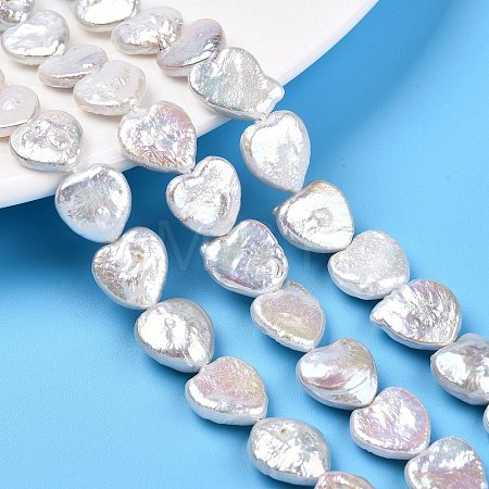 Natural Nucleated Baroque Keshi Pearl Beads Strands PEAR-S022-A-1