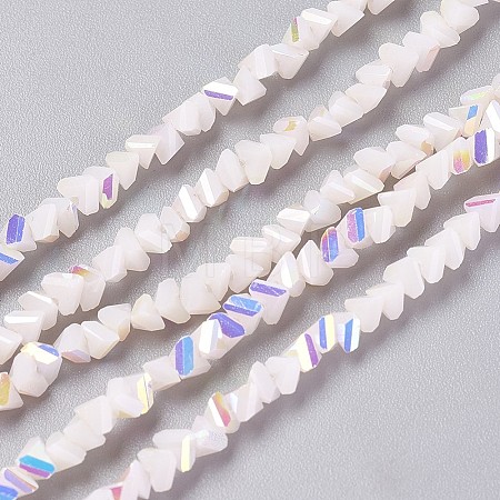 Electroplate Glass Beads Strands GLAA-F092-B04-1