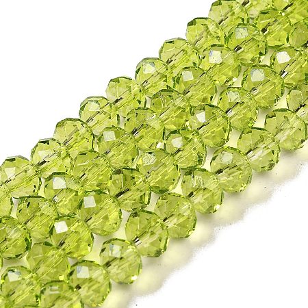 Transparent Baking Paint Glass Beads Strands DGLA-A034-T8mm-D05-1