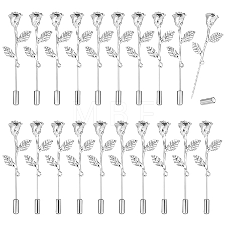 20Pcs Zinc Alloy Brooch Pins JEWB-PH0001-83P-1