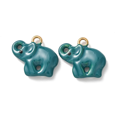 304 Stainless Steel Enamel Pendants STAS-Z193-12G-02B-1