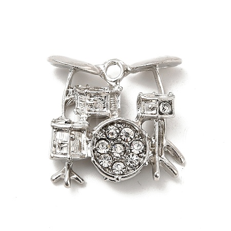 Rack Plating Alloy Rhinestone Pendants ALRI-M006-10P-1