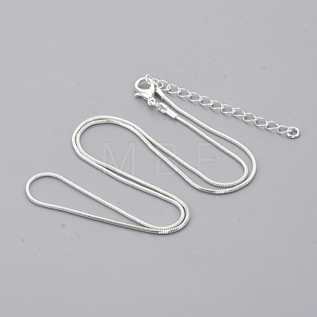 Brass Square Snake Chain Necklace Making MAK-T006-10A-S-1