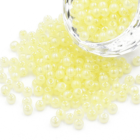 6/0 Imitation Jade Glass Seed Beads X1-SEED-N004-006-08-1