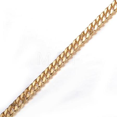 Ion Plating(IP) 304 Stainless Steel Twisted Chain Curb Chains CHS-H007-52G-1