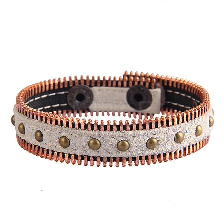 Alloy PU Leather Cord Studded Bracelets FS-WG408C4-05-1