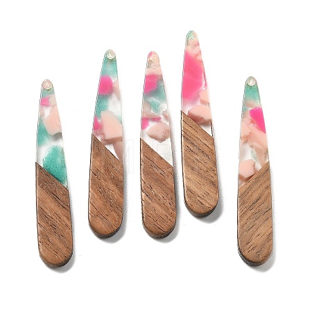 Resin and Walnut Pendants FIND-R051-08D-1