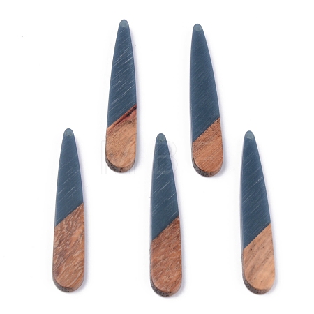 Resin & Walnut Wood Pendants X-RESI-S358-40P-1