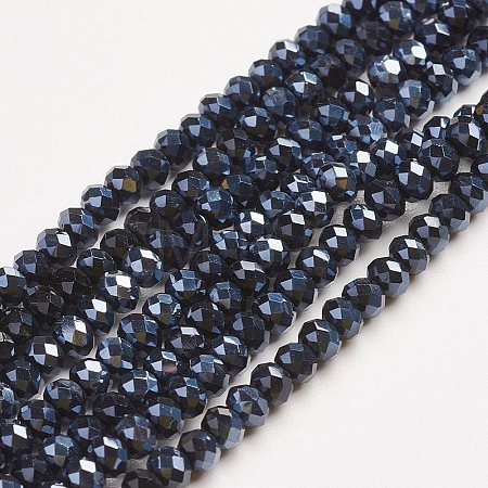 Electroplate Glass Beads Strands LS-EGLA-D020-3x2mm-35-1