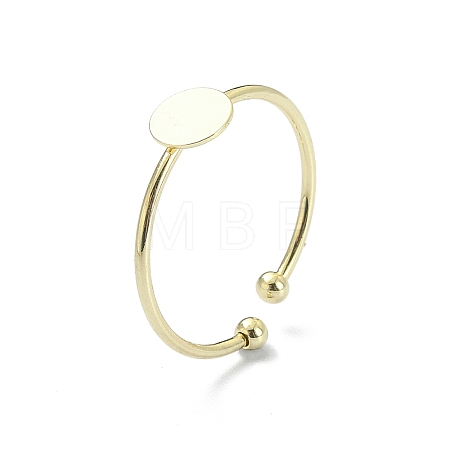 Brass Open Cuff Ring Findings X-KK-P232-01G-1