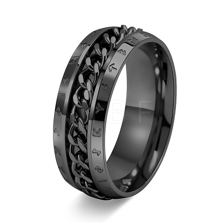 Rotatable Stainless Steel Finger Ring PW-WG0C89D-22-1
