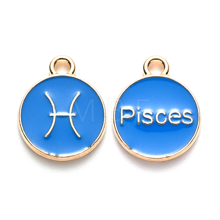 Alloy Enamel Pendants ENAM-S124-01B-02H-1