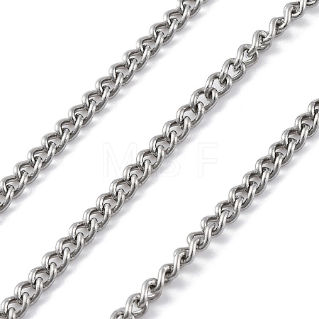 304 Stainless Steel Curb Chains CHS-M009-10P-01-1