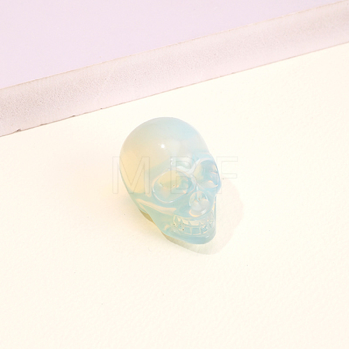 Opalite Skull Figurine Display Decorations G-PW0007-061C-1