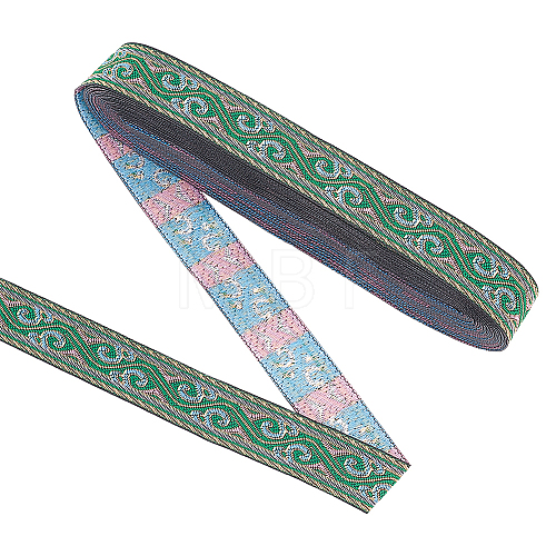 9M Flat Ethnic Style Polyester Ribbons SRIB-WH0011-101A-1