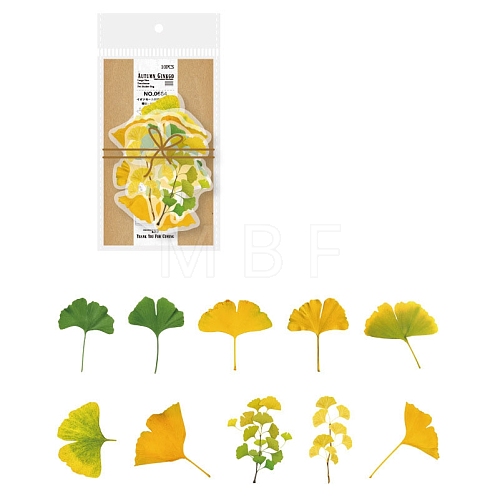 Autumn Leaf PET Sticker Labels PW-WG14025-05-1