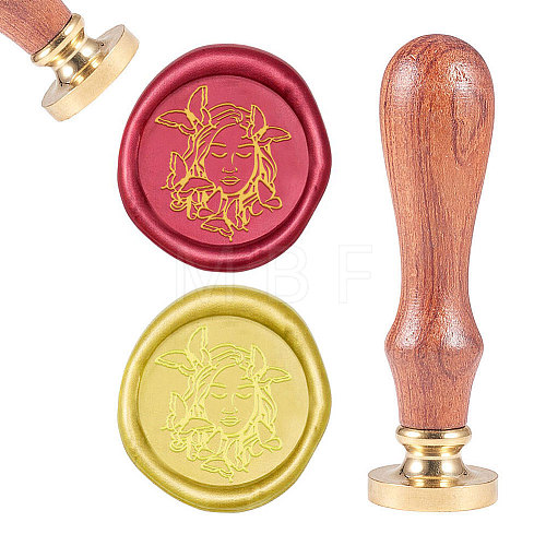 CRASPIRE Brass Wax Seal Stamp AJEW-CP0002-05-90-04-1