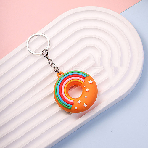 Rainbow Donut PVC Bag Keychain PW-WG14CEE-03-1