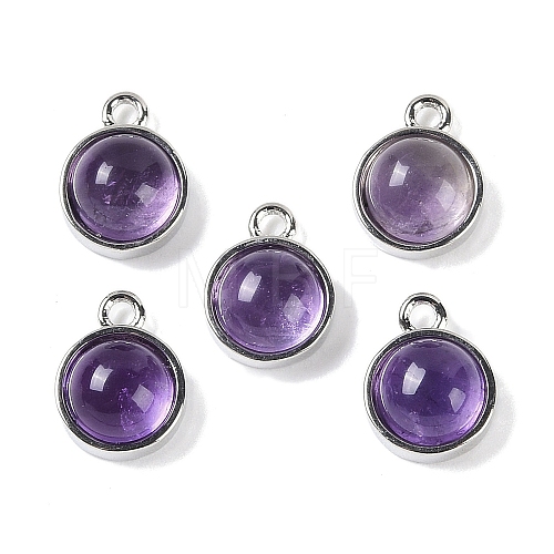 Natural Amethyst Pendants G-K372-03P-02-1