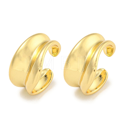 Brass Cuff Earrings EJEW-C104-151G-1
